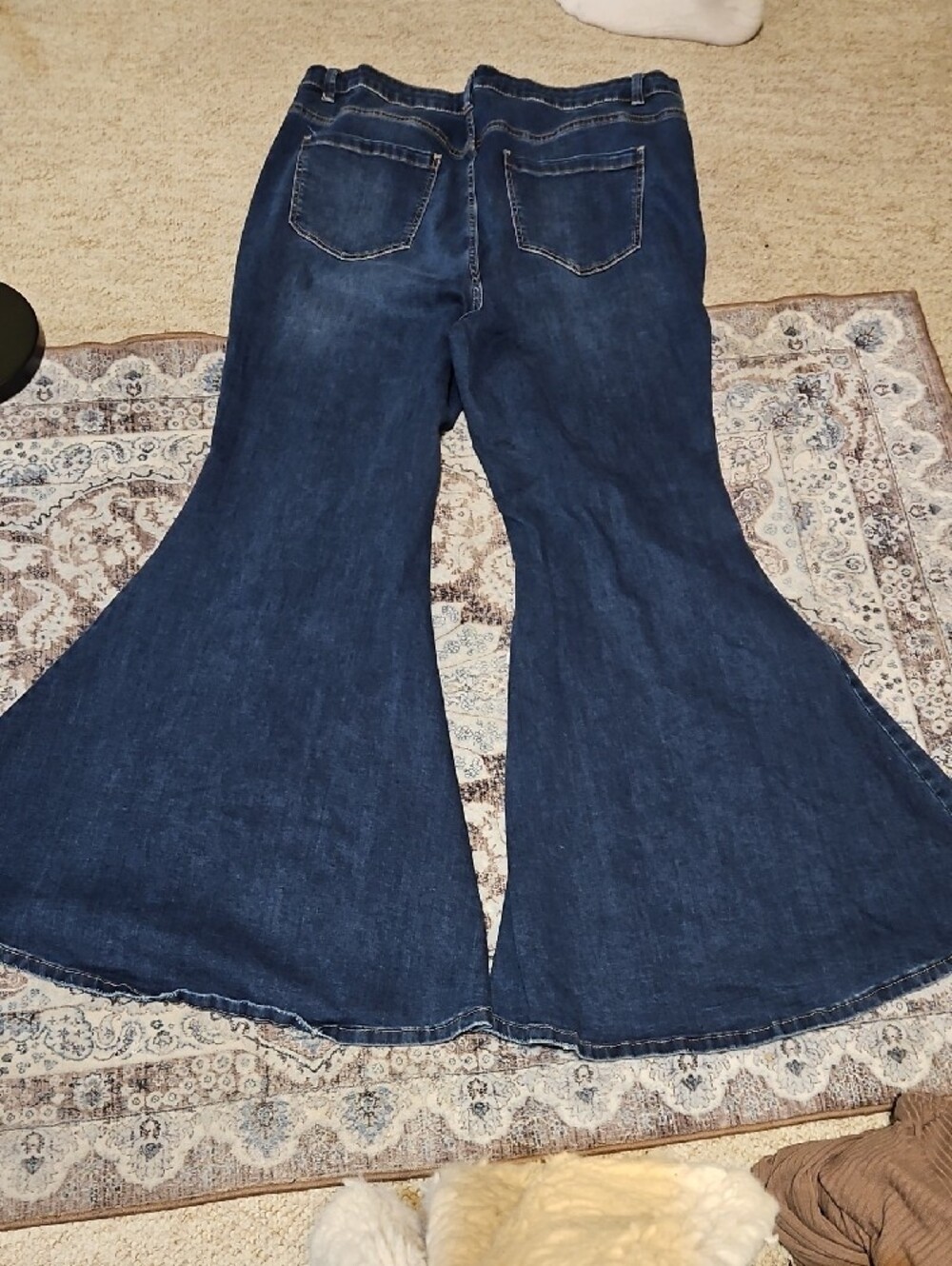 Eloquii Indigo Wide-Leg Flare Jeans - Picture 5 of 10
